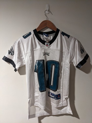 Vintage Y2K Philadelphia Eagles Jackson NFL Football White KIDS Small Jersey - Picture 4 of 8
