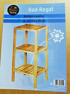 Bad Regal Badregal Bambusregal Standregal Ablage Bambus 3 Ebenen 79 x