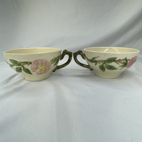(2) Tazas de té/café vintage rosa franciscana del desierto + platillos - Imagen 7 de 12