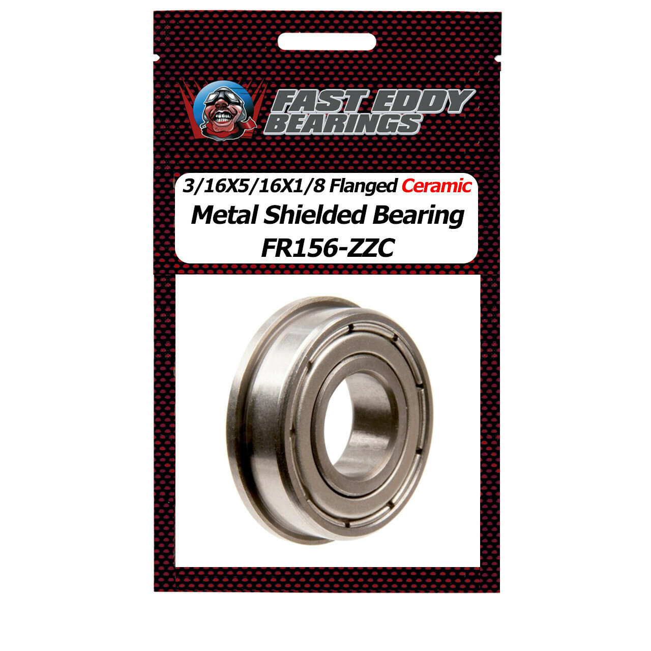3/16X5/16X1/8 Flanged Ceramic Metal Shielded Bearing FR156-ZZC