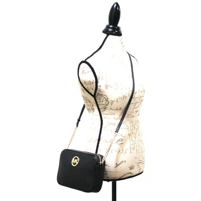Michael Kors Fulton Large Ew Crossbody Handbag Leather Black Michael Kors Fulton Large Ew Crossbody Handbag Leather Black