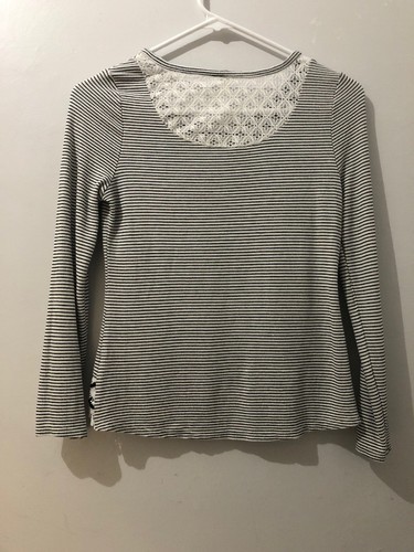 Knit Works Youth Girls Shirt Size L Black And White Ling Sleeve Top - Bild 3 von 6