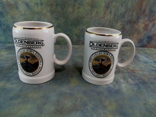 Lot of 2 Oldenberg 1995 Collectors Edition Beer Mug Steins Ft Mitchell Kentucky - Foto 1 di 4