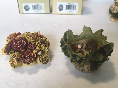 Harmony Kingdom Figurine Lot Daisy Begonia & Rosebud Lord Byrons Garden - Picture 4 of 12