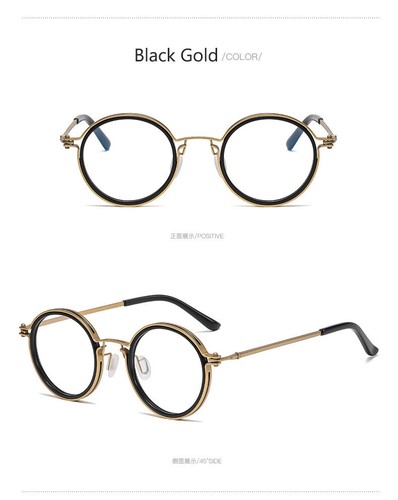 Retro Round Oval Anti Blue Light Reading Glasses Men Women Presbyopia MetalFrame - Imagen 13 de 21
