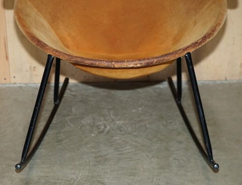 1960'S RARE BALLOON LOUNGE ROCKING ARMCHAIR BY HANS OLSEN FOR WARM NORDIC - Picture 8 of 14