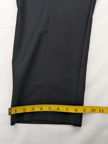 Balenciaga Pants Mens 32W 27L (Short) Wool Herringbone Black 32x27 - Picture 8 of 15