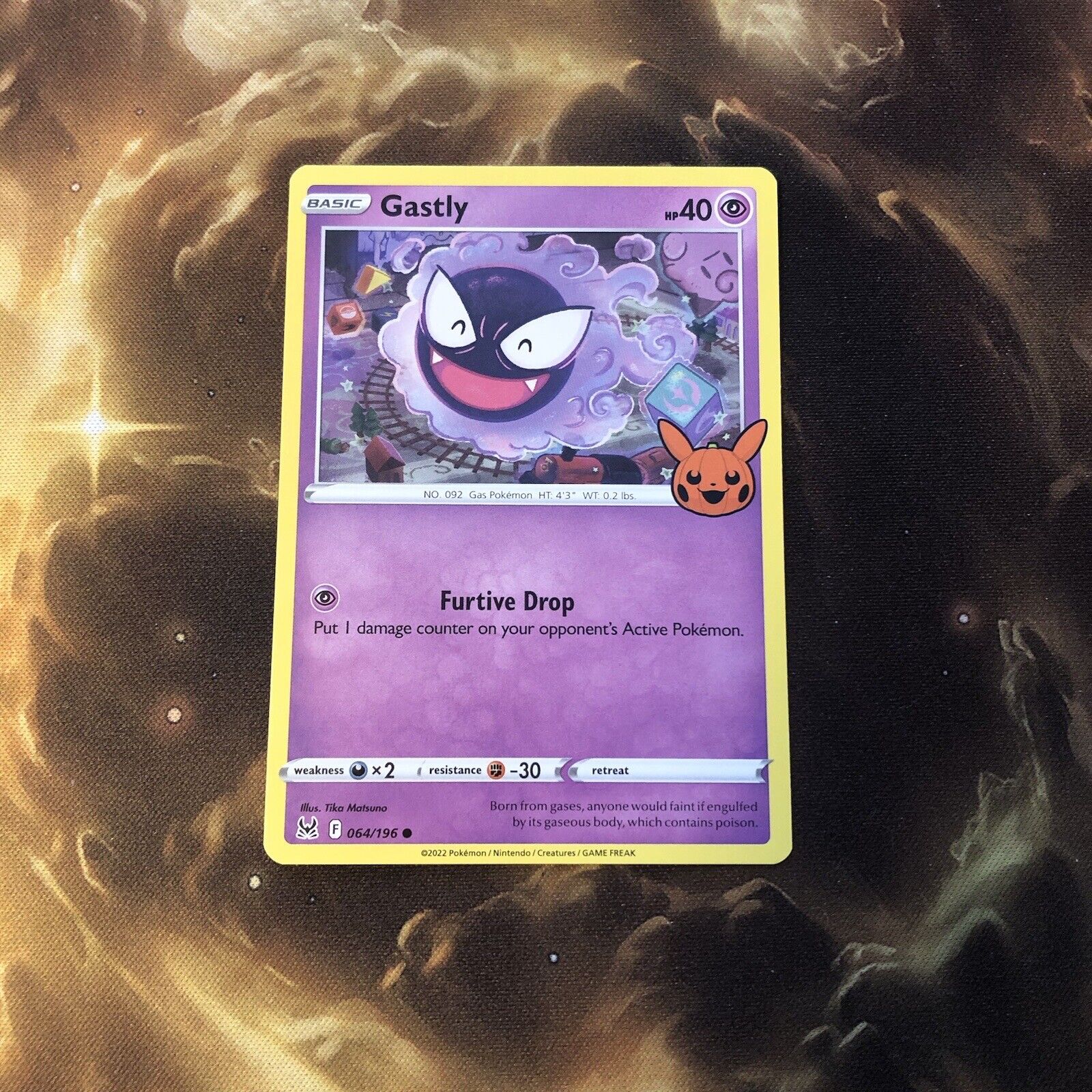 Gastly - Trick Or Trade 2023 - Lost Origin STAMPED Promo Pokemon Card