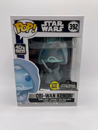 Funko POP! Star Wars #392 Obi-Wan Kenobi GITD (2020 Anaheim) + Hard Stack