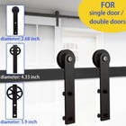 Sliding Barn Door Hardware Track Kit 4/5/6/8/10Ft for Single/Double Wood Doors