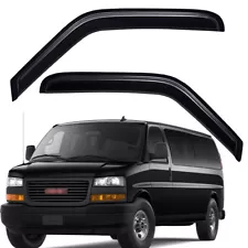 Tape-on Window Visors Rain Guards Wind Deflectors for 96-25 GMC Savana 2500 3500