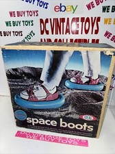 Vintage Ideal Star Team Space Moon Boots MISB New 1969 Sealed   Space Boots