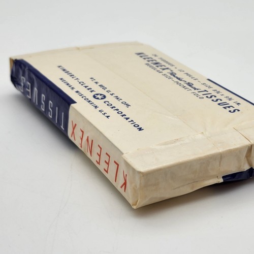 Vintage 1950s Kleenex Pocket Pack Kimberly Clark Corp. 24 Tissues New Old Stock - Bild 4 von 6