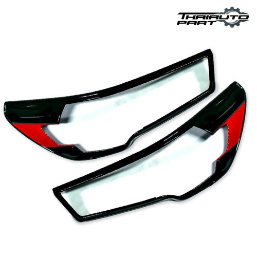 Head Lamp Light Cover Red Matte Black For Toyota Hilux SR5 MK3 Pickup 20-24 - Picture 4 of 6
