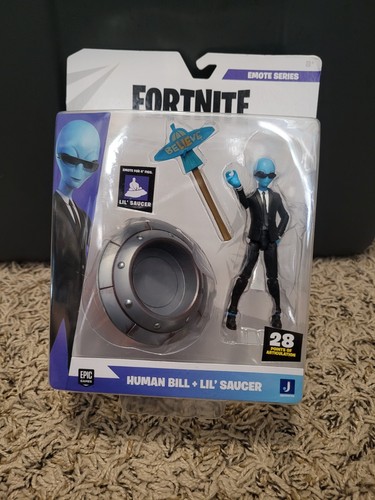 NEW Fortnite Human Bill Lil Saucer Emote Series Action Figure 4” 2022