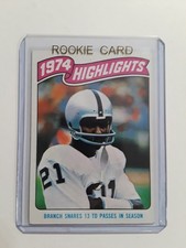 1975 Topps Cliff Branch Rookie HL #454 football card Oakland Raiders. rookie card picture