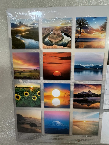 2026 Wall Calendar 12 Months Sunrises and Sunsets 12” x 24“ When Opened New - Picture 5 of 8