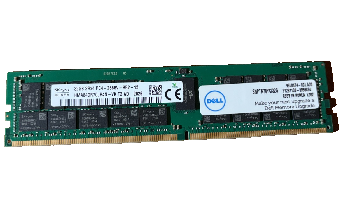 4枚セット 計32G SKhynix DDR4 PC4-2666V-ED2 8G SK Hynix 32GB 2Rx4 PC4-2666V-RB2-12 Server RAM | eBay