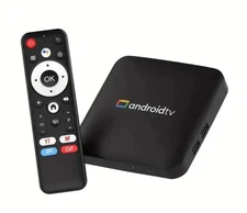 NEW 2025 Android 14 Media Player + Streaming 4k TV Box w/ Bluetooth Remote