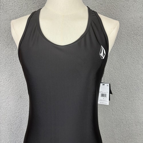 Volcom Juniors' Simply Core Racerback Tankini Top SPF 50 Black Small NWT's. - Picture 2 of 13