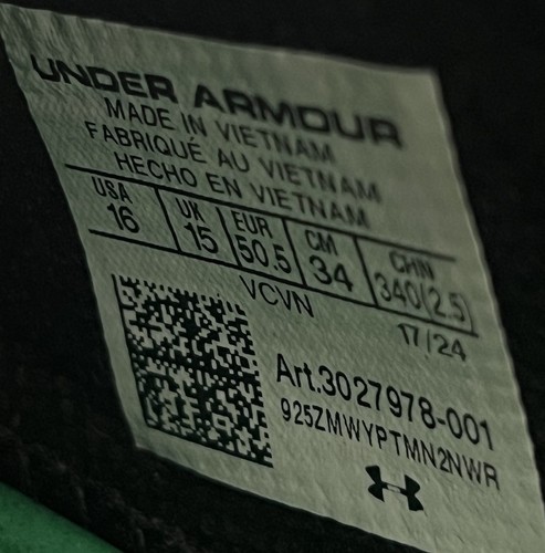 Under Armour Blur Smoke Suede 2.0 MC Football Cleats Men Sz 16 3027978-001 New - Picture 7 of 7