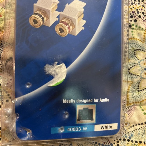 Leviton 40833-W weiß ein Paar Quickport Audio Lautsprecher Polklemmen neu - Bild 4 von 6