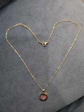 Forever Birthstone Round Heart Shaped Red Pendant Girls Steel