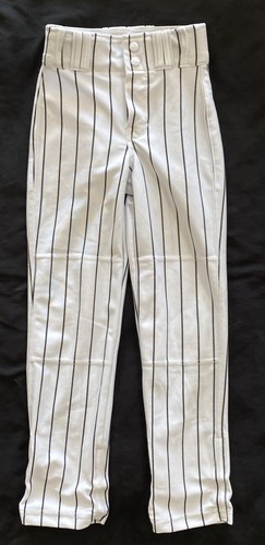CHAMPRO Jungen Jugend Triple Crown Nadelstreifen Baseballhose, Small, weiß/schwarz