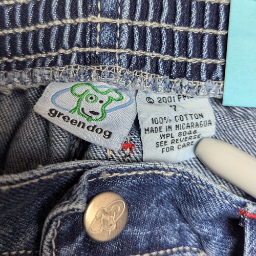 Vintage Greendog 2001 Baggy Carpenter Double Knee Denim Jeans Youth Size 7 NWT - Picture 6 of 9