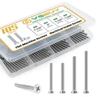105 Pcs Extra Long Outlet Screws Kit with #6-32 and #8-32 Phillips Flat Head