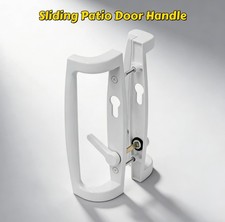 Image of uPVC Sliding Patio Door Handle 90PZ 90mm - D Shape Handle| Inline Lever Pair Set
