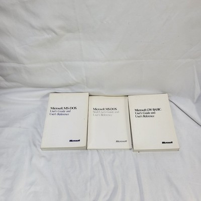 Vintage Microsoft MS-DOS GW-BASIC User Guide Reference Manuals Lot of 3