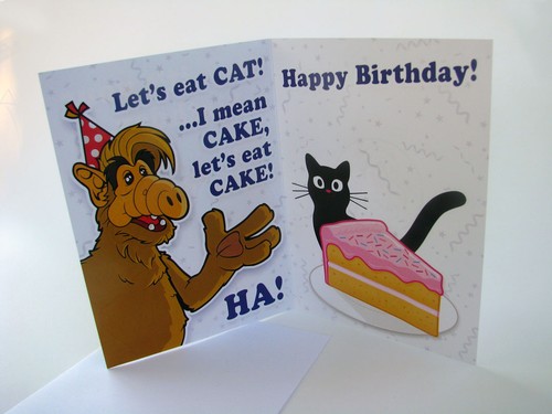 ALF Birthday Card 80s TV Premium 5" x 7" Funny Greeting Card  - Picture 5 of 8