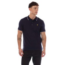 Men's Lyle And Scott Tipped Polo Shirt in Blue