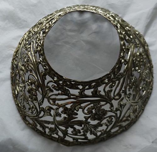 Vintage Paar verzierte filigrane Lampenschirme, Boudoir Lampe, Kandelaber - Bild 4 von 4