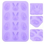 1 Stück 12 Cavity Silikon Kuchenform Ostereier Kaninchenform Schokoladenform