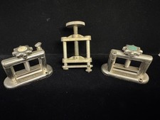 three Precision & labasco scientific Lab tube clamps nickel plated tools - R1391