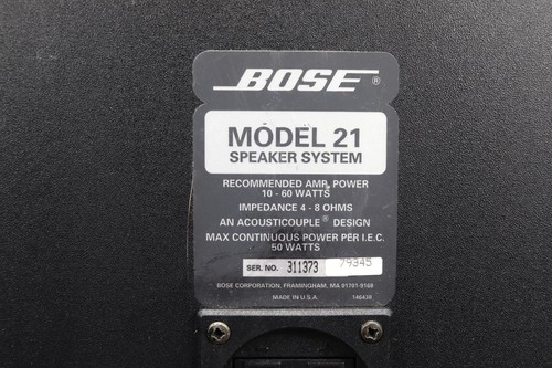 BOSE Model 21 Speaker System Book Shelf Left & Right Pair Black Audio Room Setup - Picture 7 of 9
