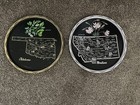 New ListingVintage Montana & Oklahoma Tin Souvenir State Tray Plates Wall Decor 11”
