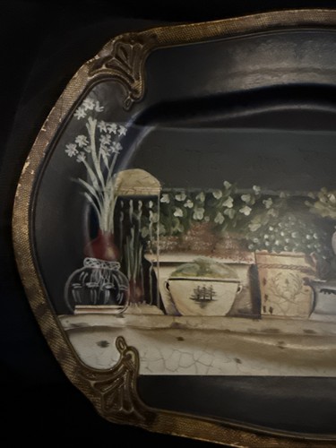 Tam San Designs Kathryn White NC Hand Painted Paris Apartment Flower Market 14" - Picture 7 of 17