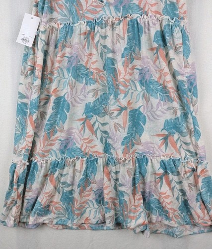 NWT SO Tiered Tie Back Dress Women's Size XXL Multicolor MSRP$36 Nature-Leaves - Picture 7 of 14