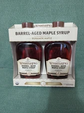 Runamok Maple Whistle Pig Barrel Aged Maple Syrup 2 Pack 12.7oz Bottles Kosher