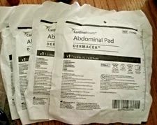 Cardinal~STERILE ABD Pads~Dermacea~Thick~Soft~Absorbent~Large 9" × 5" Pack of 4