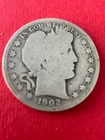 1902-S 50C Barber Half Dollar, Better Date, ASW 11.25 grams
