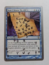 Now I Know My ABC's Unhinged MTG Magic Gathering