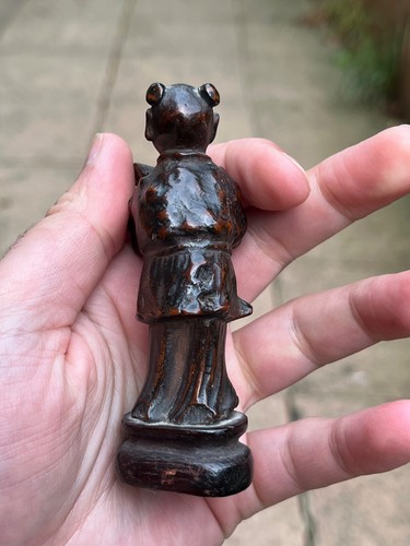Chinese Antique Carved Wood Wooden Figure 18th Century Ming Dynasty Rootwood - Picture 7 of 12