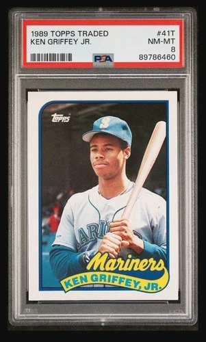 1989 Topps Traded Ken Griffey Jr #41T (RC) PSA 8