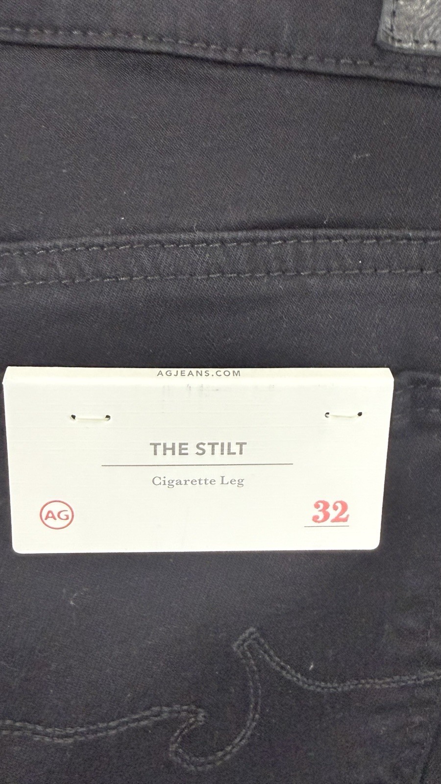 AG Adriano Goldschmied The Stilt Cigarette Leg Black Jeans Womens Size 32R NWT thumbnail 7