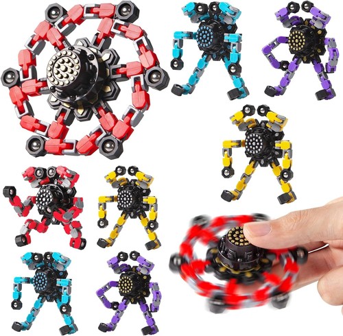 Transformable Fidget Spinners - 8 Pcs Stress Relief Sensory Toys for All Ages - Picture 3 of 7