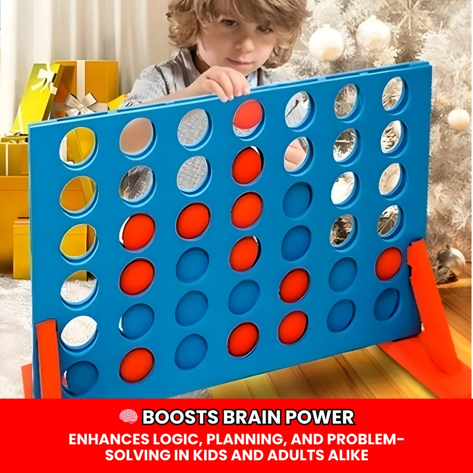 Giant Connect 4 In a Row Jumbo Family Garden Game Outdoor Party Four-In-A-Row AU - image 3 of 4